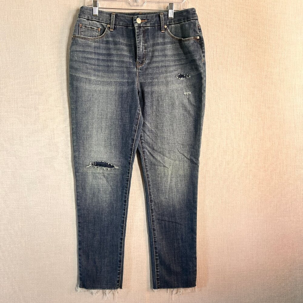 Chico's So Slimming Girlfriend Slim Leg Ankle Jean Size 1 Tall